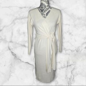 🆕️ W•R STUDIO Cream Wrap Sweater Dress - Small (See Measurements)